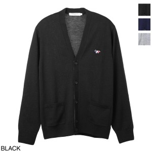 [あす着] メゾンキツネ MAISON KITSUNE カーディガン メンズ レディース TRICOLOR FOX PATCH CLASSIC CARDIGAN