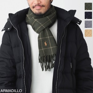 [あす着] ポロラルフローレン POLO RALPH LAUREN マフラー メンズ REVERSIBLE WINDOWPANE SCARF