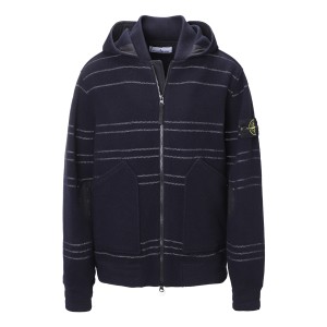 [あす着] ストーンアイランド STONE ISLAND ジップアップ ニットブルゾン メンズ PANNO MILITARE+RIGHE REFLECTIVE