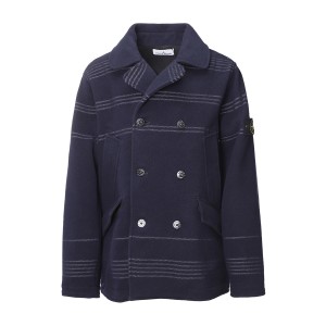 [あす着] ストーンアイランド STONE ISLAND ピーコート ウールコート メンズ PANNO MILITARE+RIGHE REFLECTIVE