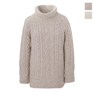 [あす着] アランウーレンミルズ aran WOOLLEN MILLS タートルネック ニット レディース VENTED ROLL NECK JUMPER