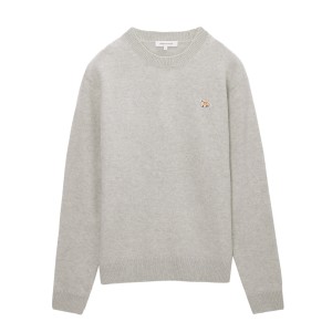 [あす着] メゾンキツネ MAISON KITSUNE クルーネックニット メンズ BABY FOX PATCH REGULAR JUMPER