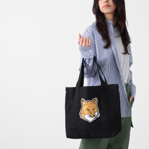 [あす着] メゾンキツネ MAISON KITSUNE トートバッグ レディース FOX HEAD TOTE BAG