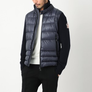 [あす着] モンクレール グルノーブル MONCLER GRENOBLE ダウン切り替え ニットブルゾン メンズ