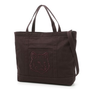 [あす着] メゾンキツネ MAISON KITSUNE トートバッグ 2WAY ショルダーバッグ メンズ レディース BOLD FOX HEAD XXL TOTE BAG