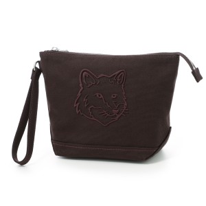 [あす着] メゾンキツネ MAISON KITSUNE ポーチ メンズ レディース BOLD FOX HEAD ZIPPED POUCH