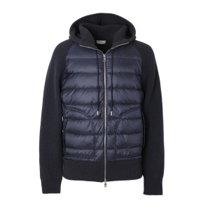 [あす着] モンクレール MONCLER ダウン切り替え ジップアップ カーディガン メンズ