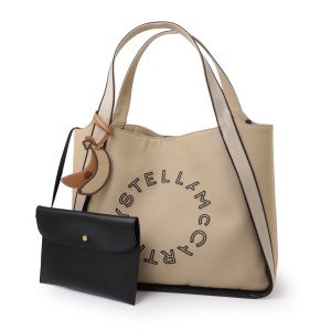 [あす着] ステラマッカートニー STELLA McCARTNEY トートバッグ レディース TOTE LOGO EMBROIDERED LOGO ON ECO CANVAS