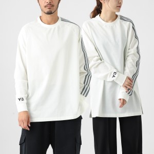 [あす着] ワイスリー Y-3 クルーネック 長袖Ｔシャツ メンズ レディース 3S LS TEE