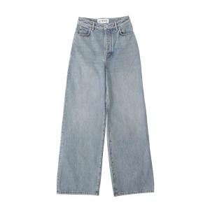 [あす着] ロエベ LOEWE ボタンフライジーンズ レディース HIGH WAISTED JEANS