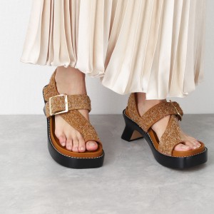 [あす着] ロエベ LOEWE サンダル レディース LOEWE EASE HEEL SANDAL 90