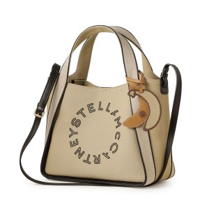 [あす着] ステラマッカートニー STELLA McCARTNEY トートバッグ 2WAY ショルダーバッグ CROSSBODY BAG EMBROIDERED LOGO ON ECO