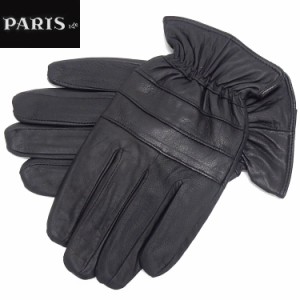 ◆手袋◆PARIS16e　羊革/シープスキン　黒　メンズ　グローブ　メール便可　LAM-N05-BK