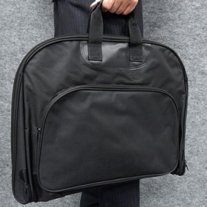 ◆ガーメントバッグ◆テーラーバッグ◆黒◆鞄◆スーツ持ち運び◆マチ付◆外観綾織　gbg05