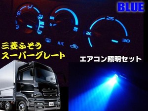 24V/三菱ふそうFUSO/スーパーグレート・エアコンパネル照明用LEDセット/青色ブルー