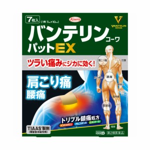 【第二類医薬品】バンテリンコーワパットＥＸ 7枚入 ※セルフメディケーション税制対象商品【メール便】【2個セット】(4987067262403-2)