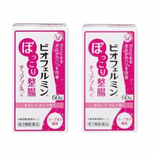 【第3類医薬品】【2個セット】ビオフェルミン ぽっこり整腸チュアブルａ 60錠【お取り寄せ】(4987306054998-2)