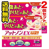 ●メール便・送料無料● 数量限定！アットノンcEX クリーム 15g×2個セット 【第2類医薬品】 代引き不可 送料無料