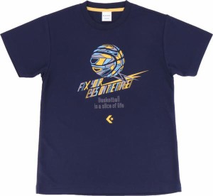 コンバース バスケットボール ミニバス Tシャツ 機能Tシャツ プラクティスウェア 19SS ネイビー Tシャツ(cb491304-2900)