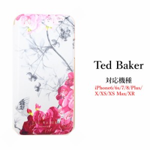 テッドベイカー Ted Baker ミラー付 手帳型 iPhone 6/6s 7 8 11 Pro Plus X/XS XR XSMax Case アイフォン ケース 二つ折 花柄 BABYLON バ