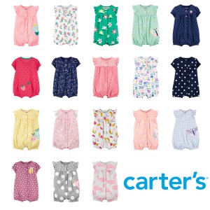 carters カーターズ ベビー服 ロンパース 半袖 スナップアップロンパース かわいい 人気柄 18種類 パジャマ 前開き 子供服 女の子 新生児