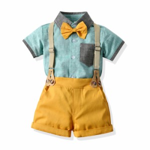 子供服 男の子 フォーマル 子供スーツ セットアップ ベビースーツセット 入園式半袖かっこいいフォーマルスーツ夏