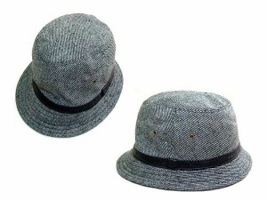 【新品】林八百吉 クラシックツイード ベルト付ハット Classic tweed Hat with belt 帽子 039347