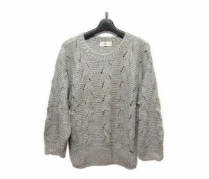 80's vintage MOGA シルクウールケーブル編みセーター (Silk wool yarn Sweater edited by a cable) モガ BIGI ビギ 044401【中古】