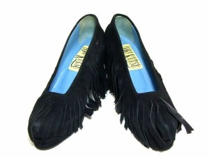OKIKUTSU「Suihiuy」ゴシックフリンジレザーヒールシューズ (Gothic fringe leather heel shoes) オキクツ 045591【中古】