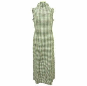 23-ku 23区 ギンガムチェックロングワンピース (The solid long dress of a gingham check design) マキシ丈 -e 047157【中古】