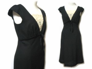 MELROSE 黒フェミニンレースドレスワンピース (black feminine lace dress one-piece) メルローズ 049055【中古】
