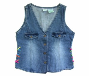 80's vintage CAMP BEVERLY HILLS「M」Denim best '80年代 ヴィンテージ デニム ベスト (ジャケット ビンテージ)■【中古】