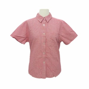 KAREN SCOTT PETITES「M」Gingham check shirt カレン&middot;スコット ギンガムチェック 半袖 シャツ (ブラウス)■【中古】