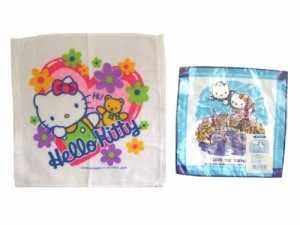 新品同様 廃盤 HELLO KITTY ハローキティ 御当地限定 ハンカチーフ 東京等 2枚セット (SANRIO サンリオ) 077954【中古】