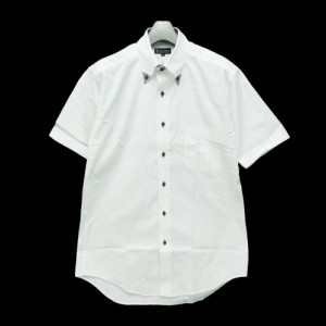 美品 Doctor Belee ドクターベリー「L」織 ストライプ デザイン襟 シャツ (日本製 Made in JAPAN ブラウス) 088161【中古】