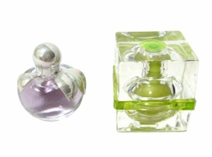 Mini perfume ミニ香水 可愛い香水ケース 2セット (箱 缶 昭和レトロ) 088327【中古】