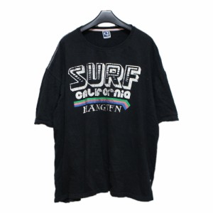 80' vintage HANG TEN 80年代ヴィンテージ ハンテン「4L」サーフTシャツ (半袖 黒) 095961【中古】