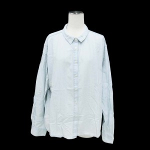 UNIQLO ユニクロ「XL」ヴィンテージ加工 デニムブラウス (長袖 シャツ) 098686【中古】