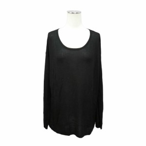 H＆M エイチアンドエム「XS」ロングニットセーター (黒) 099100【中古】