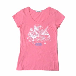 美品 GUILD PRIME ギルドプライム「36」ドクロスイーツTシャツ (ピンク LOVELESS ラブレス) 103324【中古】