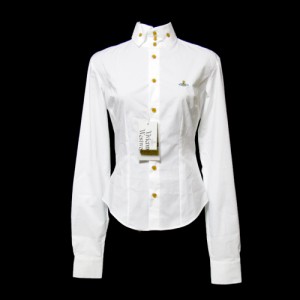 【新品】 Vivienne Westwood ヴィヴィアンウエストウッド レッドレーベル イタリア製 高襟ワンオーブシャツ (白 ORB