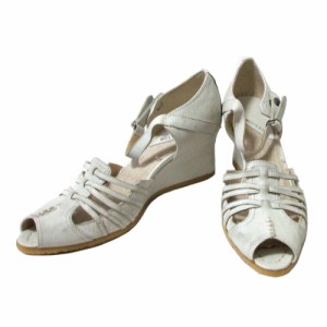 【新品】 WELWITSCHIA ヴェルヴィッチア レザーヒールサンダル (白 靴 皮 革 日本製 Made in Japan) 110823