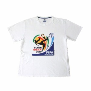 美品 FIFA フィファ サウスアフリカ2005ワールドカップTシャツ (白 サッカー 半袖 限定) 111473【中古】