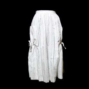 Vintage old BIGI ヴィンテージ オールド ビギ シャーリングフレアロングスカート (白 バルーン) 112355【中古】