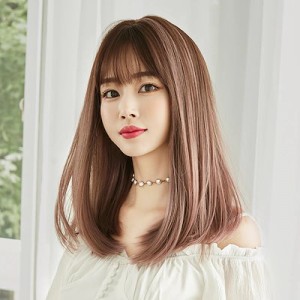 メーカー ウィッグ 女性 グラデーション おしゃれ ロング ストレート ヘアカバー エアバング 化繊 ヘッドカバー