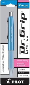 パイロット ドクターグリップ Dr. Grip ゲル Gel ゲルインク ボールペン リミテッド 黒 0.7mm (細字) (Ice Blue Barrel/ライトブルー)