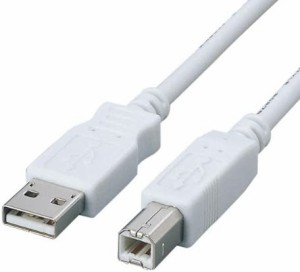 エレコム USBケーブル 【B】 USB2.0 (USB A オス to USB B オス) フェライトコア内蔵 1.5m USB2-FS15