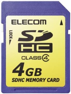 エレコム SDHCカード 4GB Class4 NINTENDO 3DS動作確認済み MF-FSDH04G