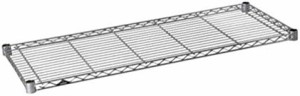 ルミナス ポール径19mm用パーツ 棚板 スチールシェルフ(耐荷重150kg)ワイヤー幅方向 1枚(スリーブ付き) 幅89.5×奥行34.5cm ST9035