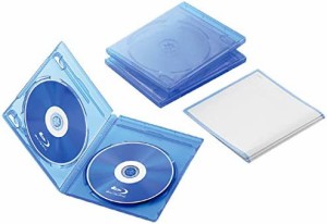 エレコム ブルーレイケース 標準サイズ 2枚収納 3個セット クリアブルー CCD-BLU203CBU